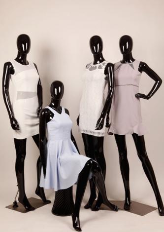 Maniquies Modelos abstractos FAUSTA II negro lacado